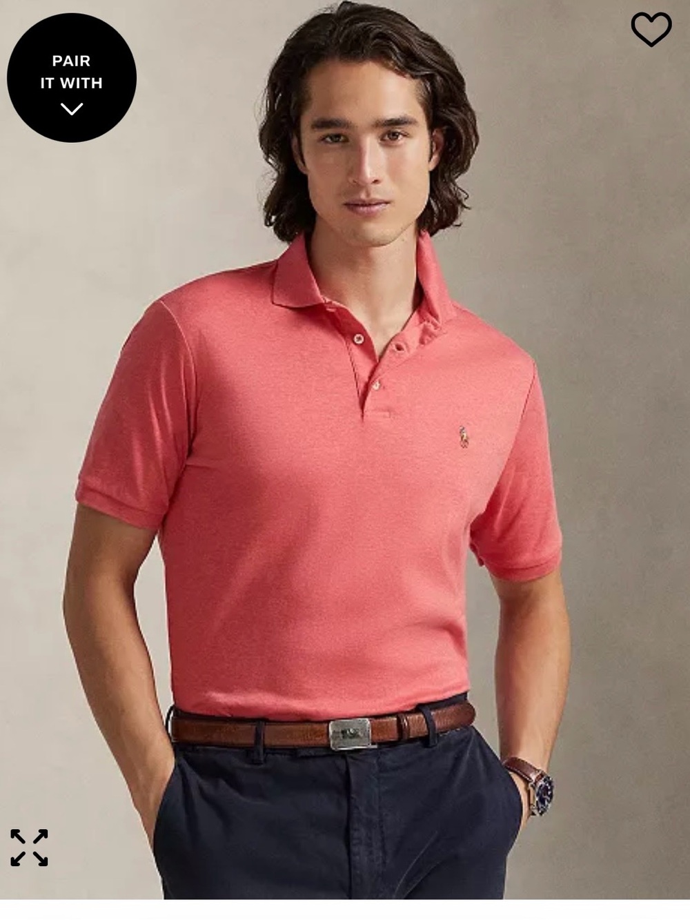 Ralph Lauren Men's Classic-Fit Soft Cotton Polo Shirt Highland Rose Heather